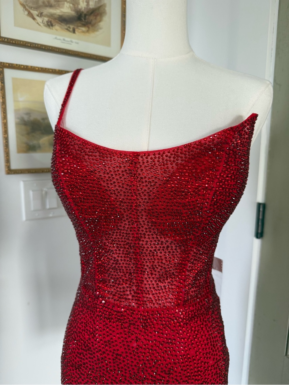 Red Heat Stone Mini Dress